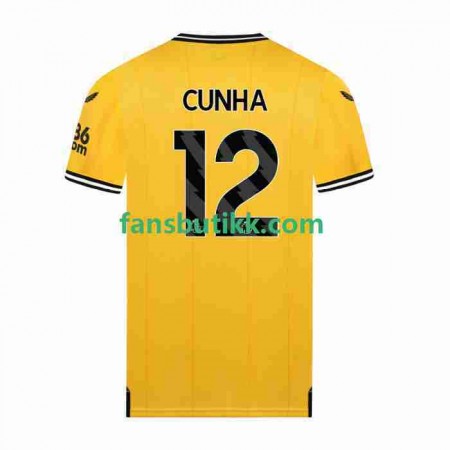 Fotballdrakt Wolverhampton Wanderers CUNHA 12 Hjemmetrøye 2023-2024 Kortermet